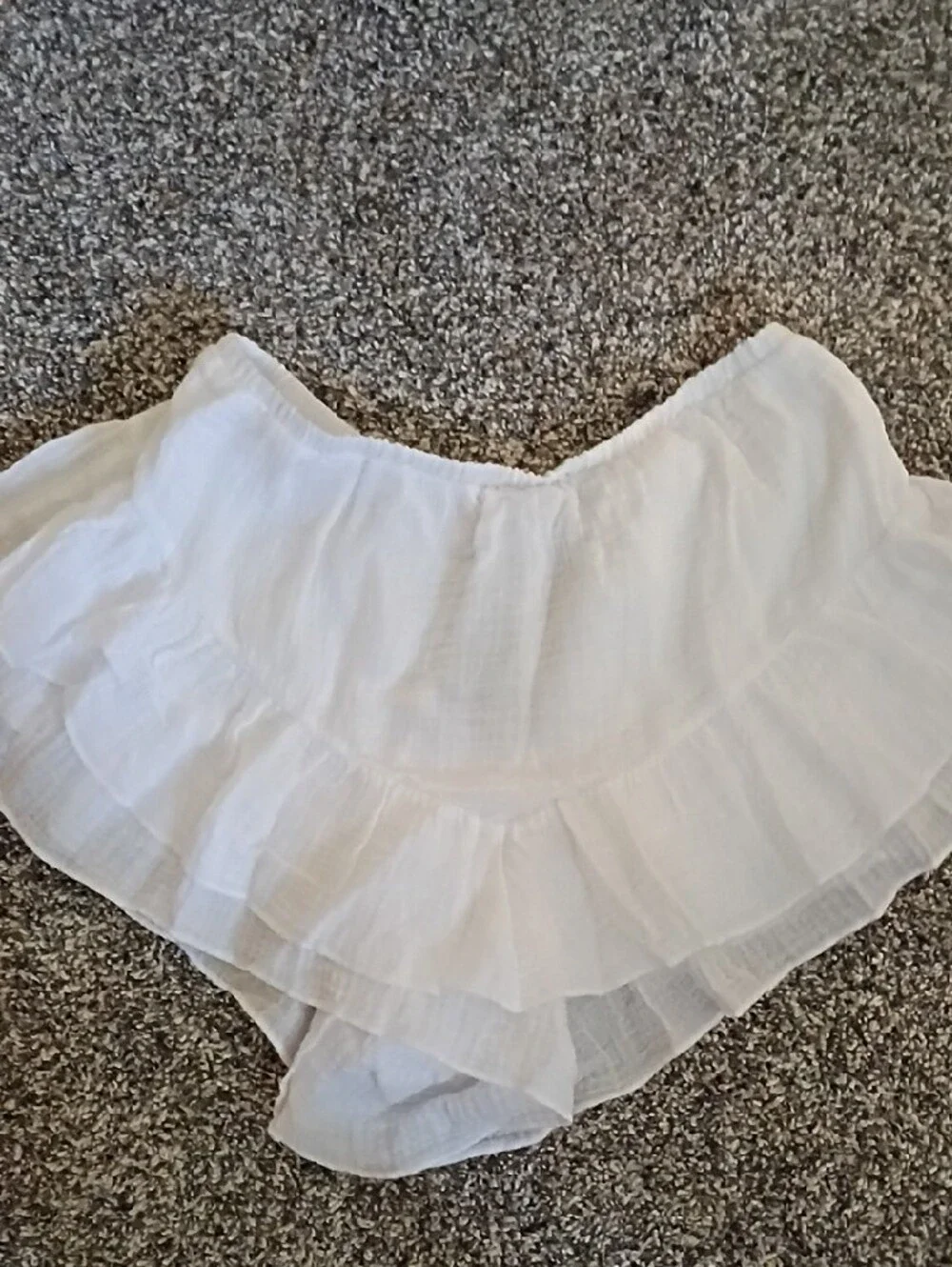 wild fable White Ruffled Mini Pajama Shorts